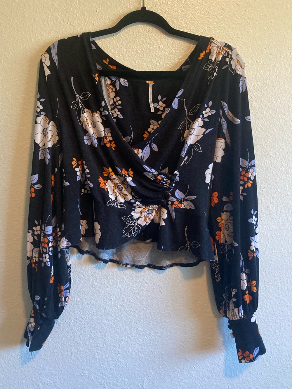 Free People Wrap-Style Long Sleeve Top